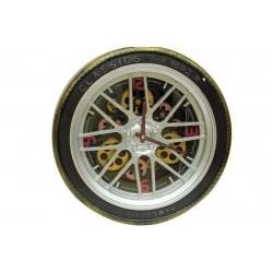 Saat Çarklı Jant Modeli Duvar Saati Dekoratif Ev Ofis Hediyelik