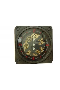 Saat Çarklı Kare Duvar Saati Dekoratif Ev Ofis Hediyelik