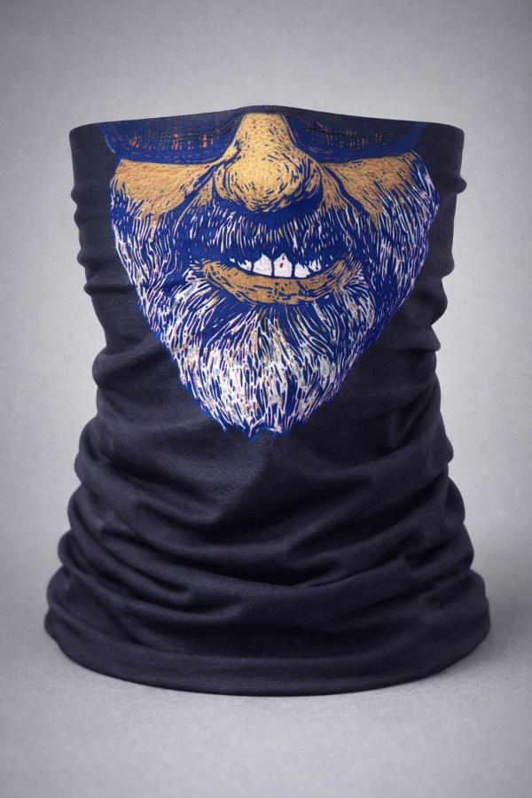 Sakallı Yüz Desenli Baf Buff – Çok Amaçlı Boyunluk