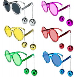 Sallanan Disko Top Küpeli Gözlük Retro Hawaii 5 Renk 6 Adet Sallanan Disko Top Küpeli Gözlük Retro Hawaii 5 Renk 6 Adet