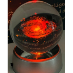 SAMANYOLU Plastik altlıklı Işıklı Cam Küre 6cm SAMANYOLU Plastik altlıklı Işıklı Cam Küre 6cm