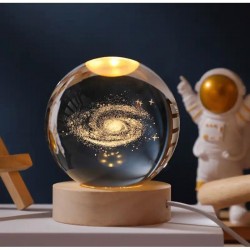 Samanyolu Renk Değiştiren Işıklı Cam Küre 6cm Samanyolu Renk Değiştiren Işıklı Cam Küre 6cm