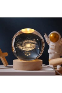 Samanyolu Renk Değiştiren Işıklı Cam Küre 8cm Samanyolu Renk Değiştiren Işıklı Cam Küre 8cm