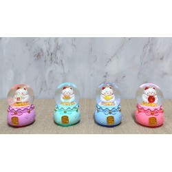 Şans Kedisi Işıklı Kar Küresi