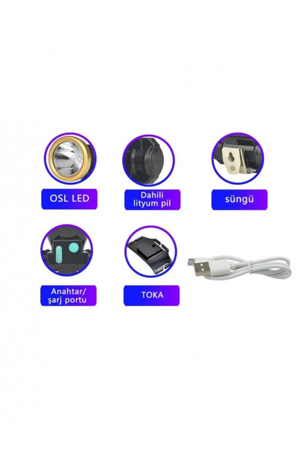 Şarjlı Baret Lambası Osl Led