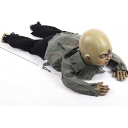 Sesli Işıklı ve Sensörlü Yerde Emekleyen Hareketli Bebek Hayalet Zombi Dekor 30x85 cm Sesli Işıklı ve Sensörlü Yerde Emekleyen Hareketli Bebek Hayalet Zombi Dekor 30x85 cm