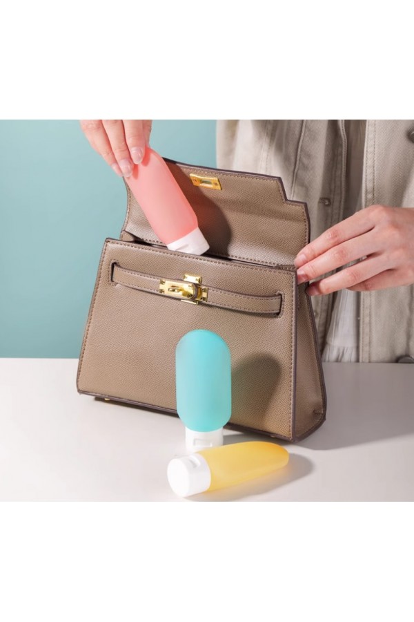 Seyahat Tipi Doldurulabilir Krem Şampuan Kutusu 3 lü Set