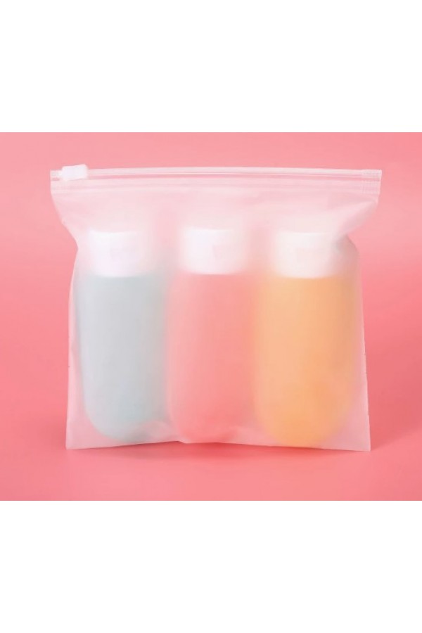 Seyahat Tipi Doldurulabilir Krem Şampuan Kutusu 3 lü Set