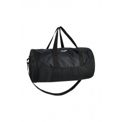 Silindir Spor Çanta El Valizi Siyah