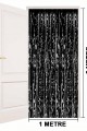 Siyah Renk Ekstra Metalize Parlak Saçaklı Arka Fon Perde İthal A Kalite 1x2 Metre Siyah Renk Ekstra Metalize Parlak Saçaklı Arka Fon Perde İthal A Kalite 1x2 Metre