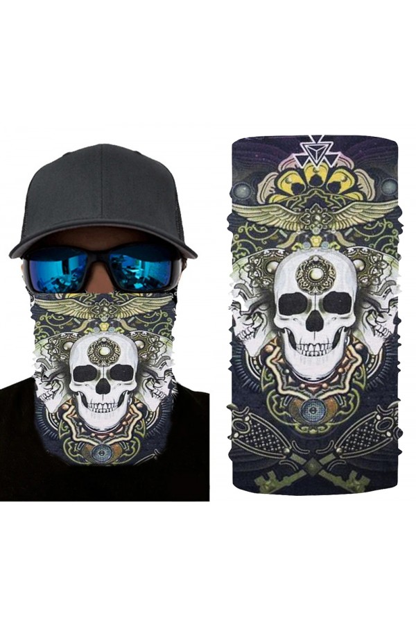 Siyah Renk Üzeri Likralı Beyaz Kafatası Kuru Kafa Baskılı Baf Buff Bandana 28x45 cm Siyah Renk Üzeri Likralı Beyaz Kafatası Kuru Kafa Baskılı Baf Buff Bandana 28x45 cm