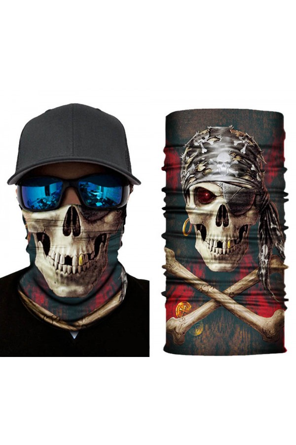 Siyah Renk Üzeri Likralı Korsan Kafatası Baskılı Baf Buff Bandana 30x48 cm Siyah Renk Üzeri Likralı Korsan Kafatası Baskılı Baf Buff Bandana 30x48 cm
