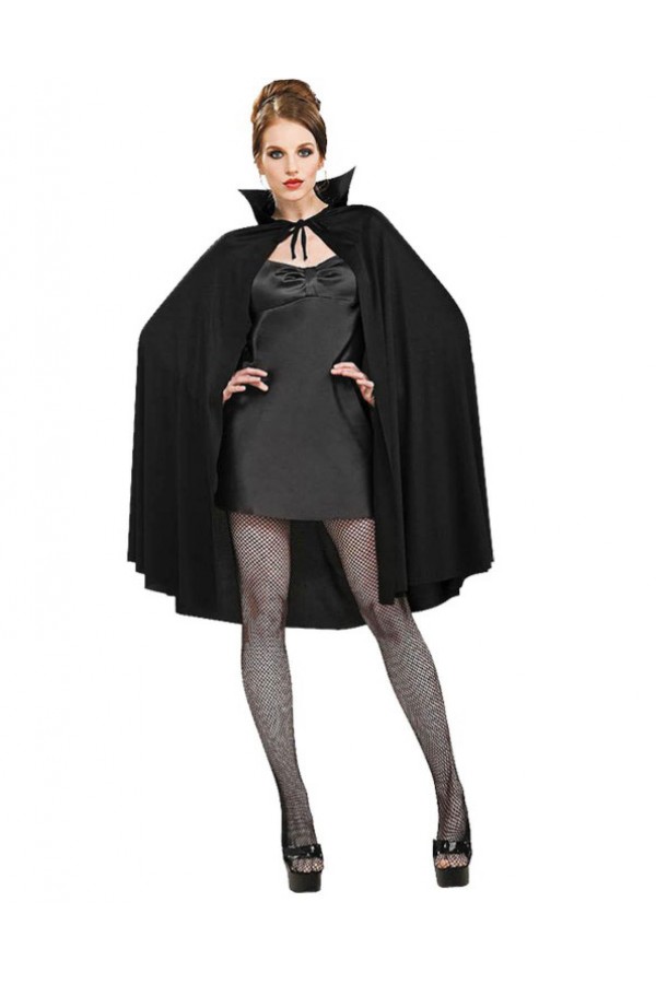 Parti Aksesuar Siyah Renk Yakalı Halloween Pelerini 90 cm