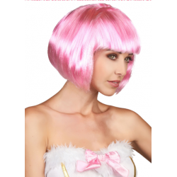 Parti Aksesuar Soft Pembe Renk Parti Peruğu Küt Saç Parti Aksesuar Soft Pembe Renk Parti Peruğu Küt Saç