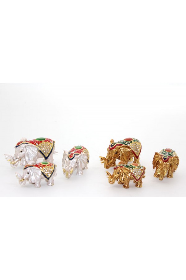 Taşlı 3'Lü Fil Figürü