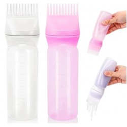 Taraklı Saç Boyama ve Bakım Yağı Uygulama Şişesi Taraklı Saç Boyama ve Bakım Yağı Uygulama Şişesi