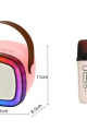 Taşınabilir Bluetooth Karaoke Hoparlör Kablosuz Mikrofon