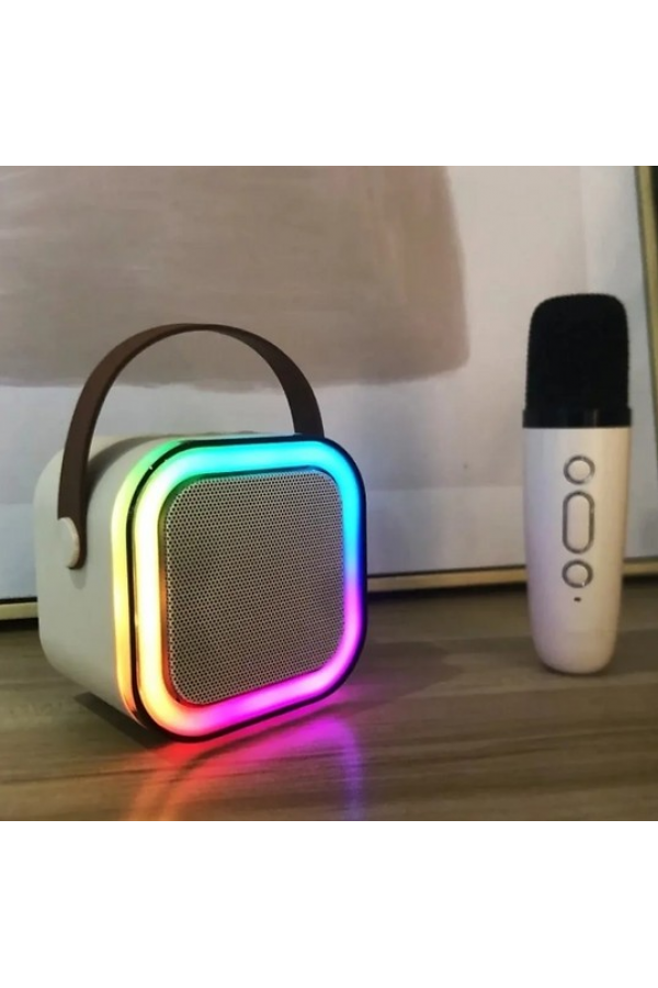 Taşınabilir Bluetooth Karaoke Hoparlör Kablosuz Mikrofon