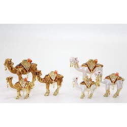 Taşlı 3'Lü Deve Figürü Biblo Taşlı 3'Lü Deve Figürü Biblo