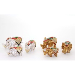 Taşlı 3'Lü Fil Figürü Taşlı 3'Lü Fil Figürü