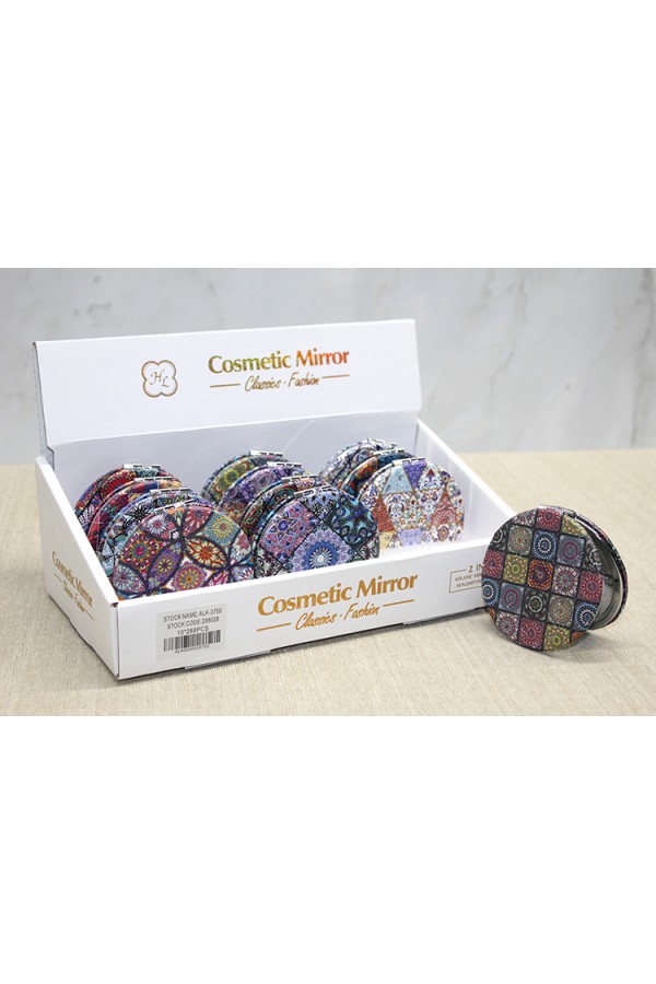 Taşlı El Aynası Yuvarlak İnce