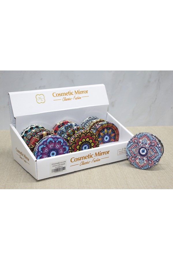 Taşlı El Aynası Yuvarlak İnce