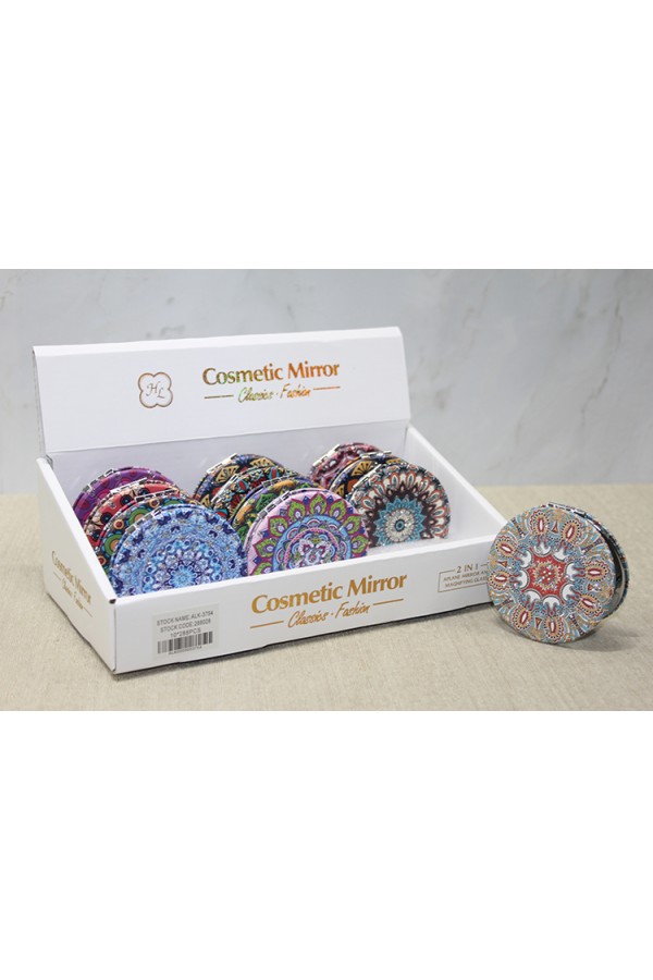 Taşlı El Aynası Yuvarlak İnce