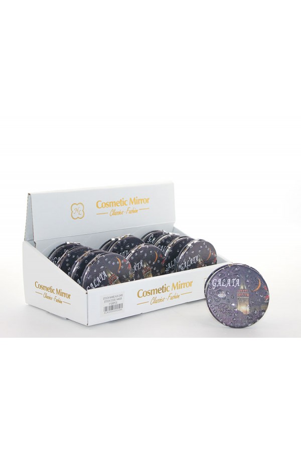 Taşlı İstanbul Tasarımı El Aynası İnce