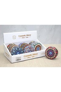 Taşlı Yuvarlak El Aynası Kalın Taşlı Yuvarlak El Aynası Kalın