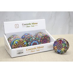 Taşlı Yuvarlak El Aynası Kalın Taşlı Yuvarlak El Aynası Kalın