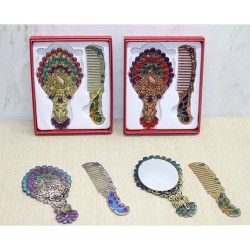 Tavuskuşu Ayna Ve Tarak Seti Küçük Boy Tavuskuşu Ayna Ve Tarak Seti Küçük Boy