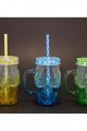 Tekli Cam Kurukafa Kupa Bardak Pipetli