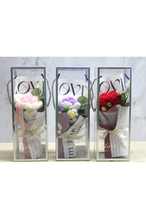 Tekli El Örgüsü Gül Buketi