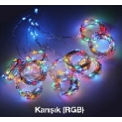 Tel Perde Led 3*3m 300 Led RGB