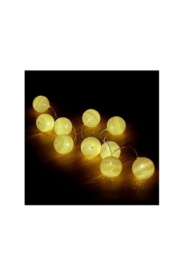 2 Metre 10’lu Top LED Işık - Pilli Gün Işığı Dekoratif Aydınlatma