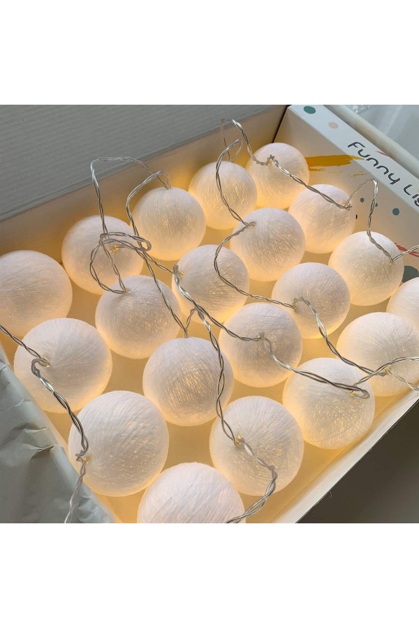 2 Metre 10’lu Top LED Işık - Pilli Gün Işığı Dekoratif Aydınlatma