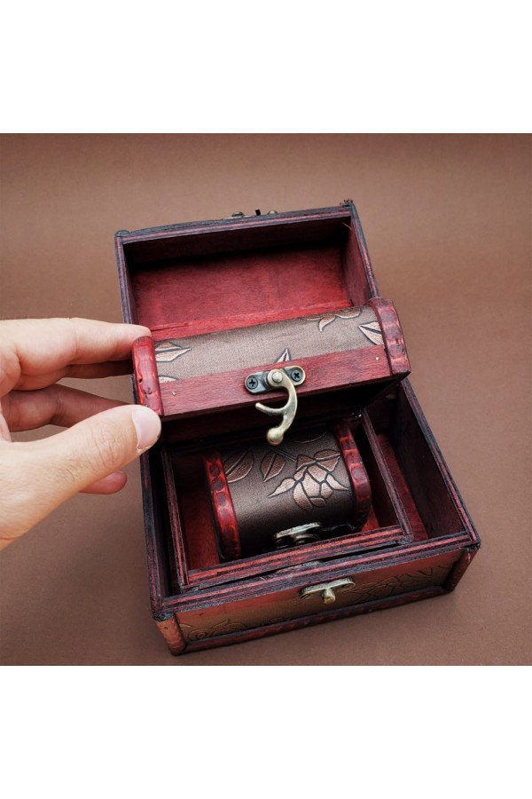 Ahşap Deri Sandık Kutusu