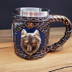 3D Boyutlu Kurt Kafası Tasarımlı Kupa Bardak 3D Boyutlu Kurt Kafası Tasarımlı Kupa Bardak