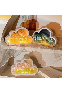 Bulut Tasarımlı Aynalı Lale Gece Lambası