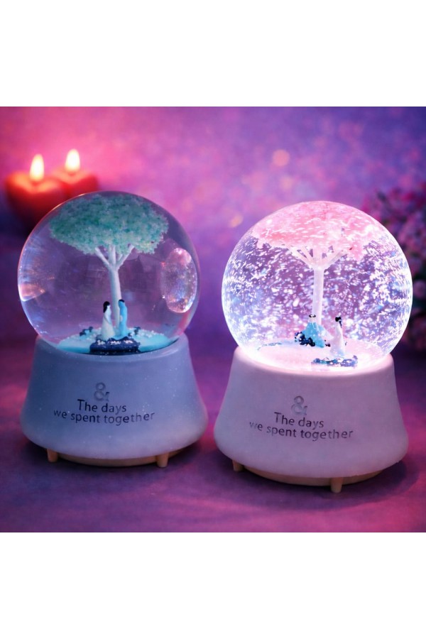 Büyük Boy Romantik Çiftler Temalı Kar Küresi