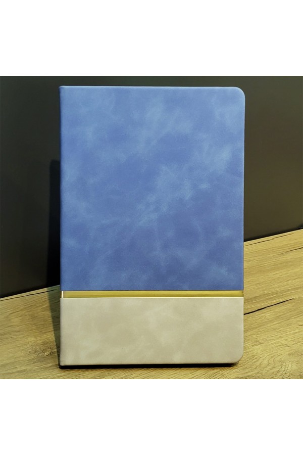 Desenli Gri Deri Defter