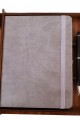 Hediyelik Metal Kalem ve Çizgili Deri Defter