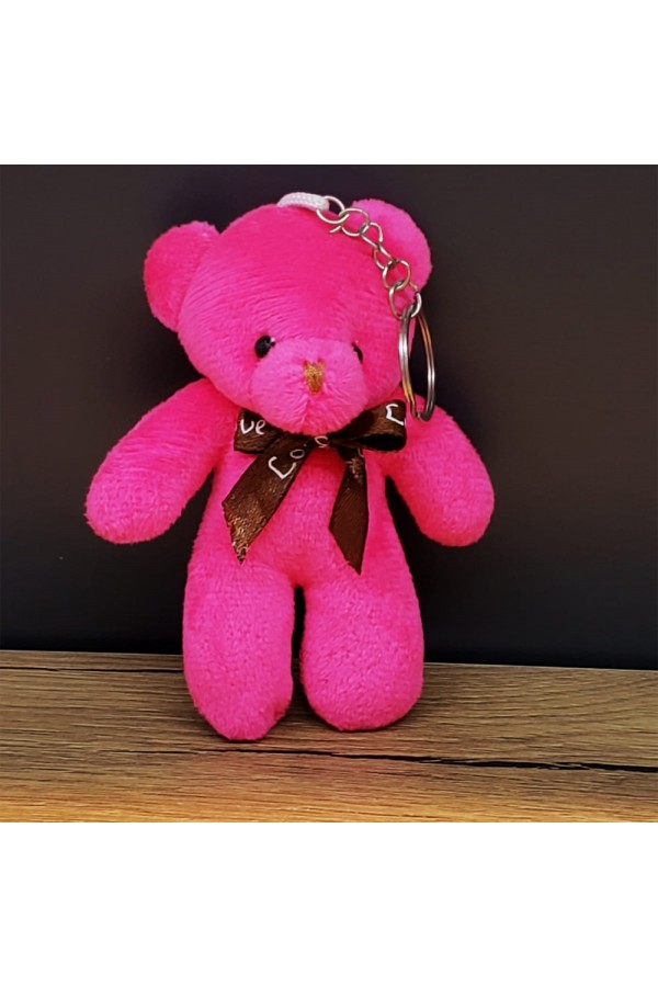 Hediyelik Pembe Tül Kese Ve Ayıcık