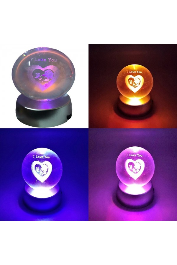 I Love You Tasarım Işıklı Küre