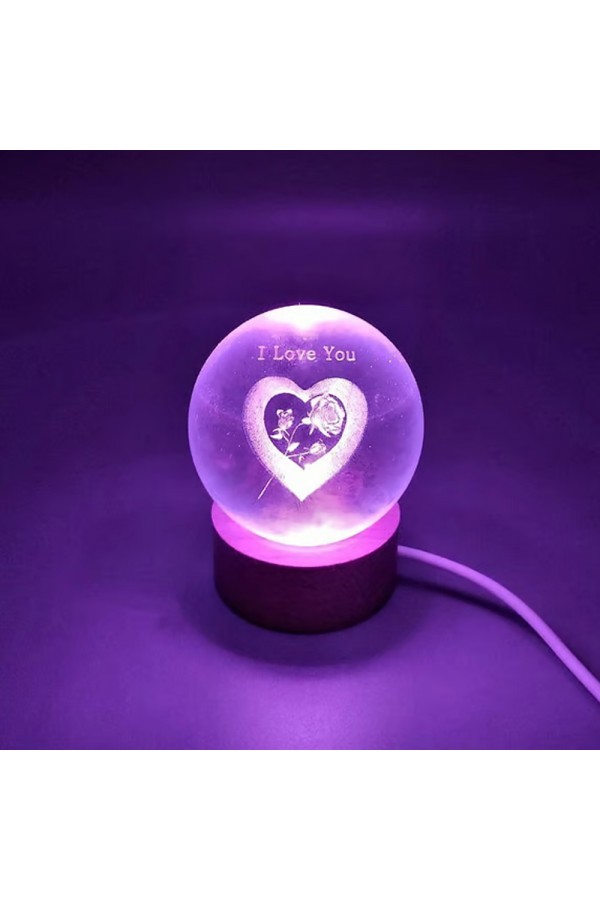 I Love You Tasarım Işıklı Küre