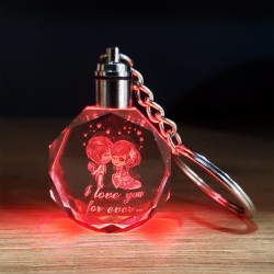 Işıklı Kristal Renk Değiştiren Anahtarlık Işıklı Kristal Renk Değiştiren Anahtarlık