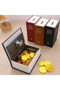 Kitap Şeklinde Mini Boy Kilitli Kasa ve Kumbara