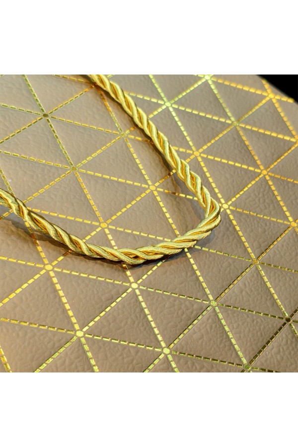 Küçük Boy Gold İpli Karton Çanta