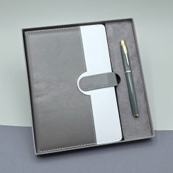 Kutulu Deri Defter Roller Kalem Set