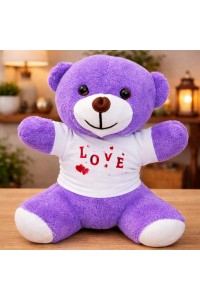 Love Baskılı Tişörtlü Peluş Oyuncak Ayıcık Love Baskılı Tişörtlü Peluş Oyuncak Ayıcık